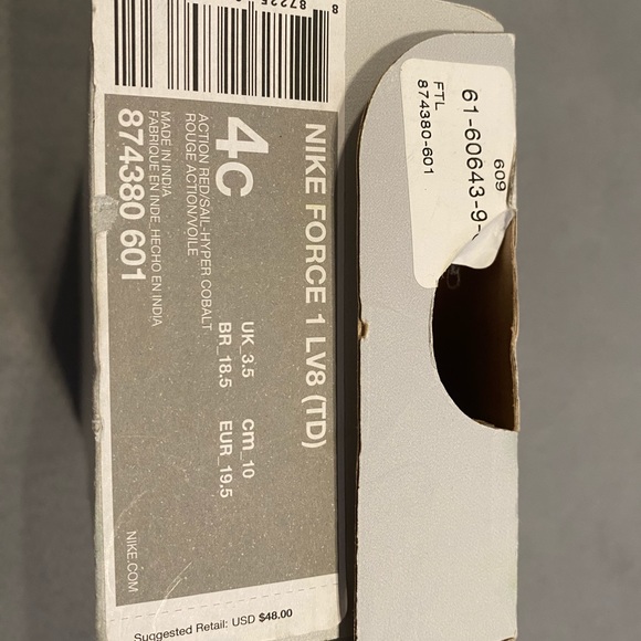 COPY - Air Force 1 LV8 red toddler shoes Brand New - Picture 2 of 7